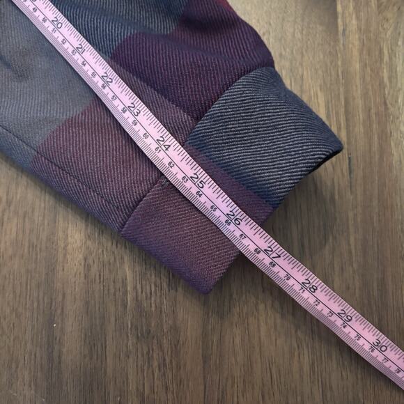 Vintage Albert Capraro Jacket Coat Blazer Gray Burgundy Plaid USA Union Made 16 - Picture 10 of 10